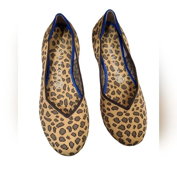 ROTHY’S Brown & Tan The Round Toe Flat in Animal Print | 7.5 - Picture 2 of 13